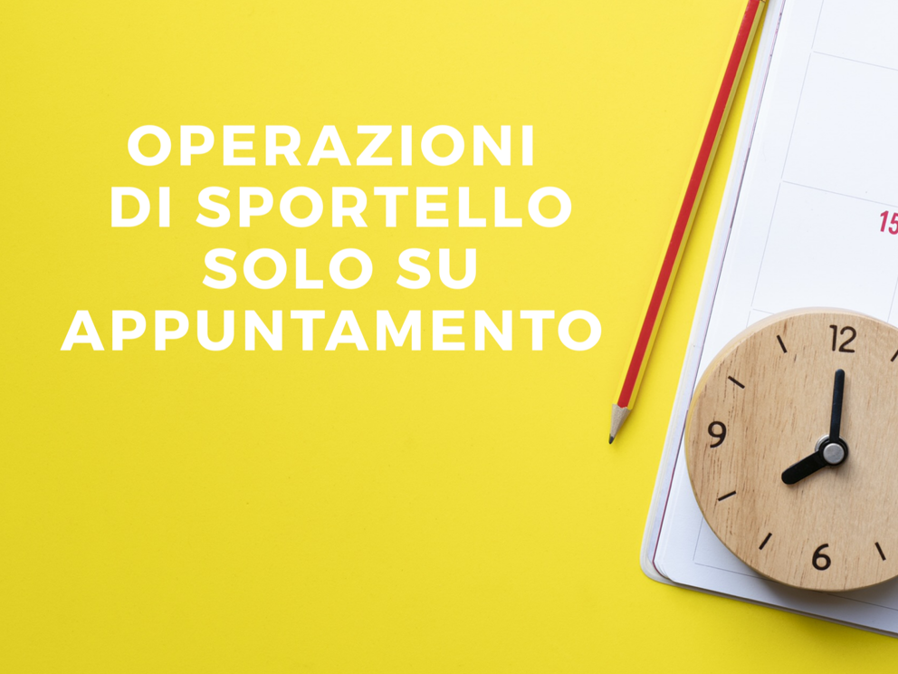 prenotazione operazioni di sportello 